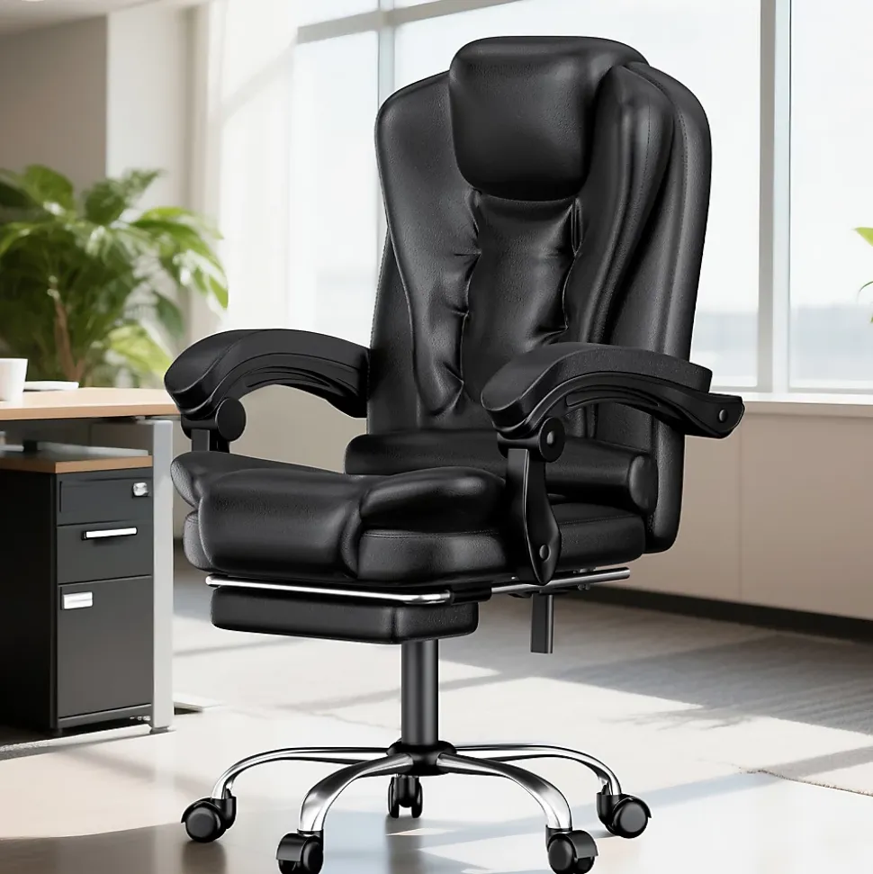 Fauteuil de bureau ergonomique avec repose-pieds