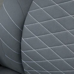 Fauteuil de Bureau Ergonomique avec Accoudoirs Réglables et Fonction Bascule - Rembourrée en Polyester - Gris