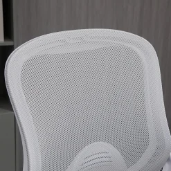 Fauteuil de Bureau Ergonomique - Chaise Pivotante, Accoudoirs Rabattables et Repose-Pieds Ajustable, Maille Respirante, Gris