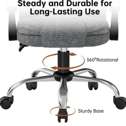 Fauteuil de bureau ergonomique avec dossier haut