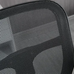 Fauteuil de bureau ergonomique type, réglable, avec accoudoirs et repose-pieds, tissu mesh noir, pour bureau ou maison