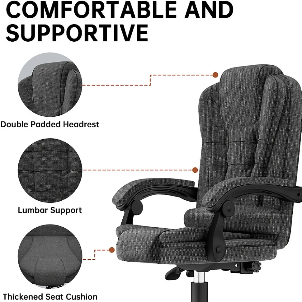 Fauteuil de bureau ergonomique avec dossier haut