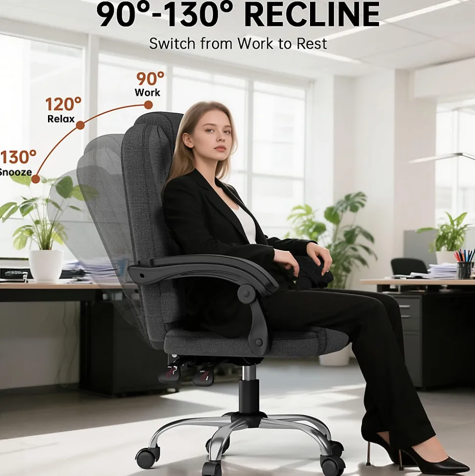 Fauteuil de bureau ergonomique avec dossier haut