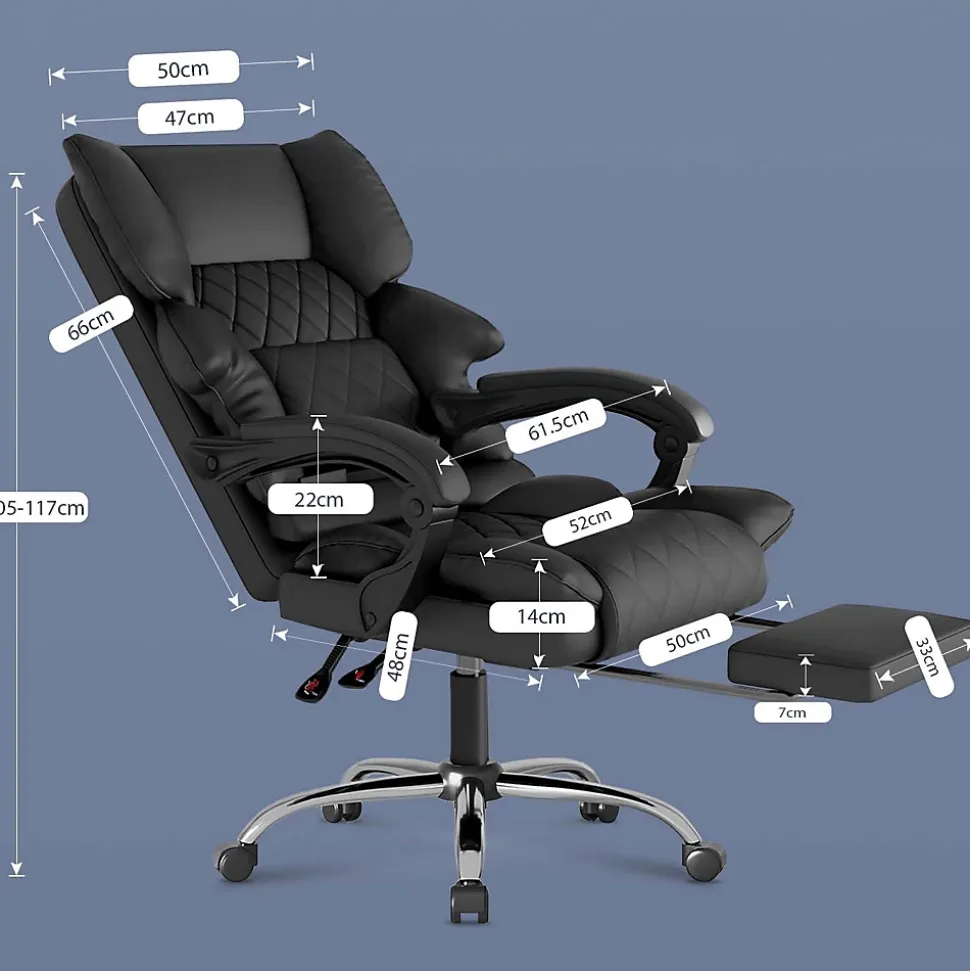Fauteuil de bureau ergonomique H02-Noir