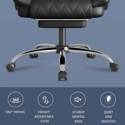 Fauteuil de bureau ergonomique H02-Noir