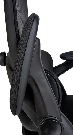 Fauteuil De Bureau Garston En Maille, Chaise De Travail Avec Appui-tête Soutien Lombaire, Hauteur Réglable Pivotant Noir