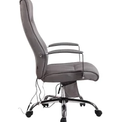 Fauteuil de bureau Portland en similicuir ou tissu avec fonction de massage , Gris-Tissu