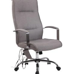 Fauteuil de bureau Portland en similicuir ou tissu avec fonction de massage , Gris-Tissu