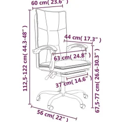 Fauteuil inclinable de bureau Rose Similicuir vidaXL