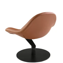 Fauteuil pivotant en similicuir marron moderne et élégant