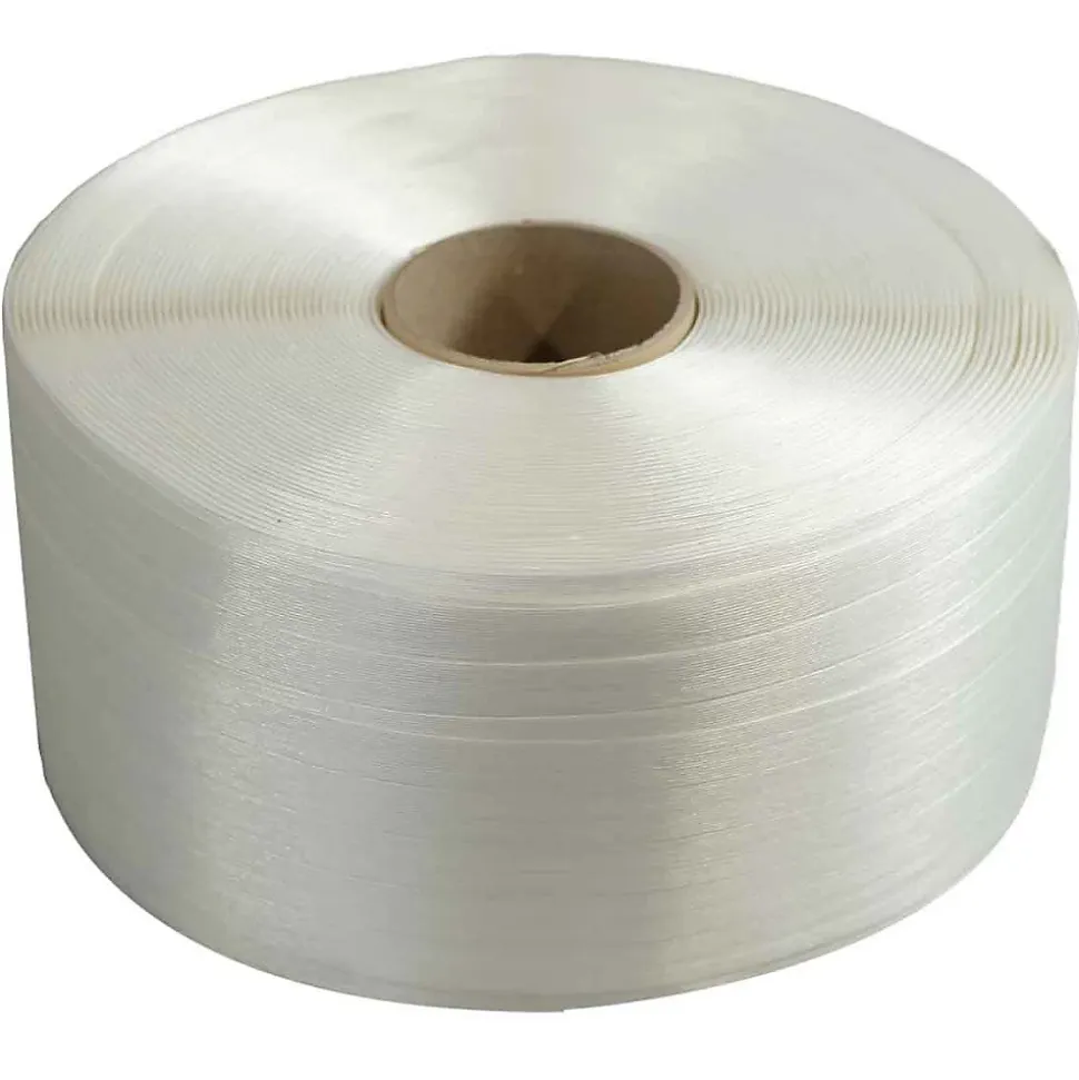 Feuillard de cerclage fil à fil 16 mm x 850 m - Qualité PRO TECPLAST FF - Haute Résistance 450kg - Feuillard textile PET
