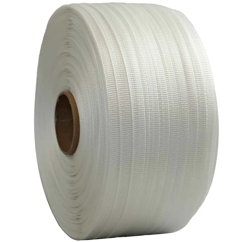 Feuillard de cerclage tressé 19 mm x 500 m renforcé - Qualité PRO TECPLAST FT - Haute Résistance 750kg - Feuillard textile PET
