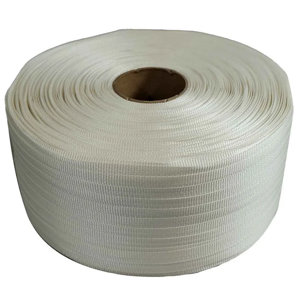 Feuillard de cerclage tressé 16 mm x 850 m - Qualité PRO TECPLAST FT - Haute Résistance 450kg - Feuillard textile PET