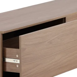 Frihamn - Meuble TV suspendu 2 tiroirs en bois L160cm - Bois foncé
