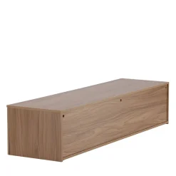 Frihamn - Meuble TV suspendu 2 tiroirs en bois L160cm - Bois foncé
