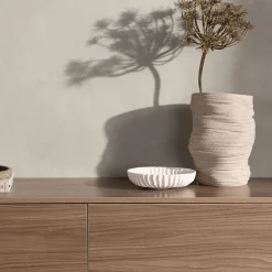 Frihamn - Meuble TV suspendu 2 tiroirs en bois L160cm - Bois foncé