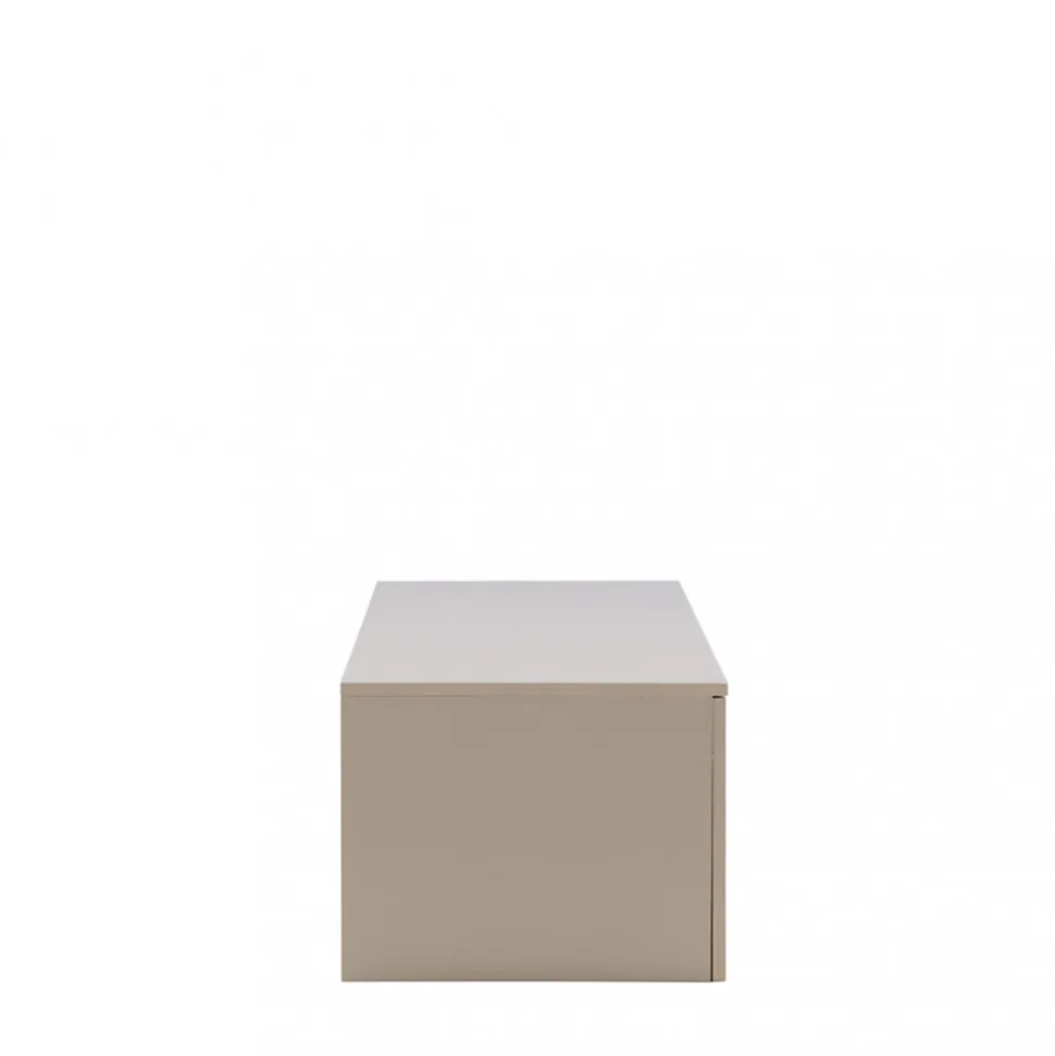Frihamn - Meuble TV suspendu 2 tiroirs en bois L160cm - Beige