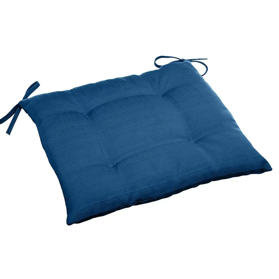 Galette de chaise 4 points Korai Bleu indigo - Hespéride