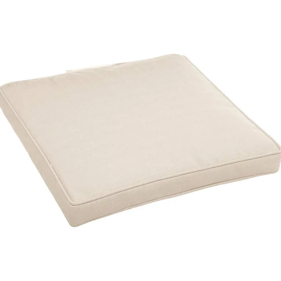 Galette de chaise à scratch Korai blé 40x40x4cm en polyester - Hespéride