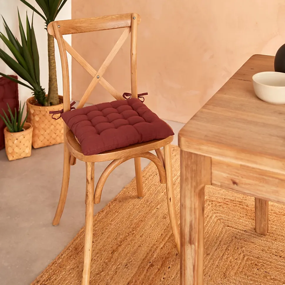 Galette de chaise Anjali prune 38x38cm - Atmosphera