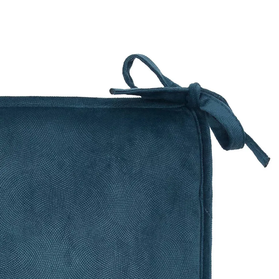Galette de chaise Lilou bleu egéen 38x38cm - Atmosphera