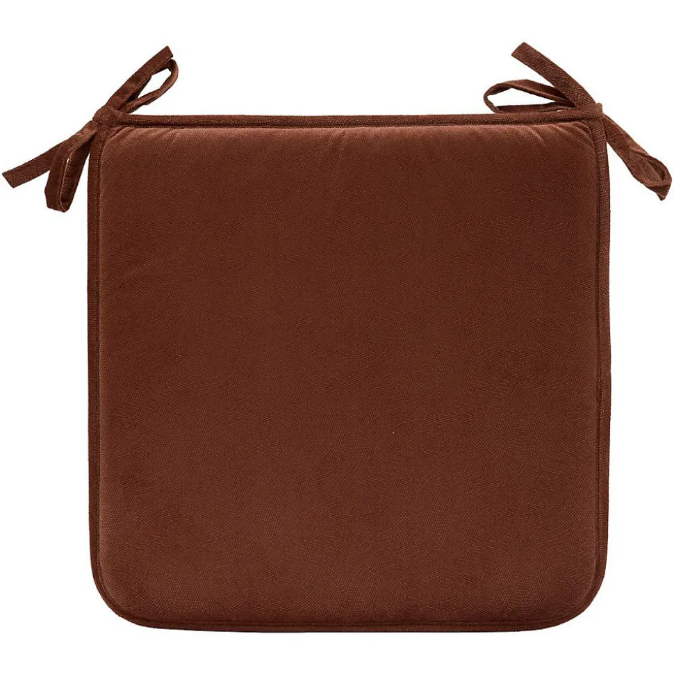 Galette de chaise Lilou marron tonka 38x38cm - Atmosphera