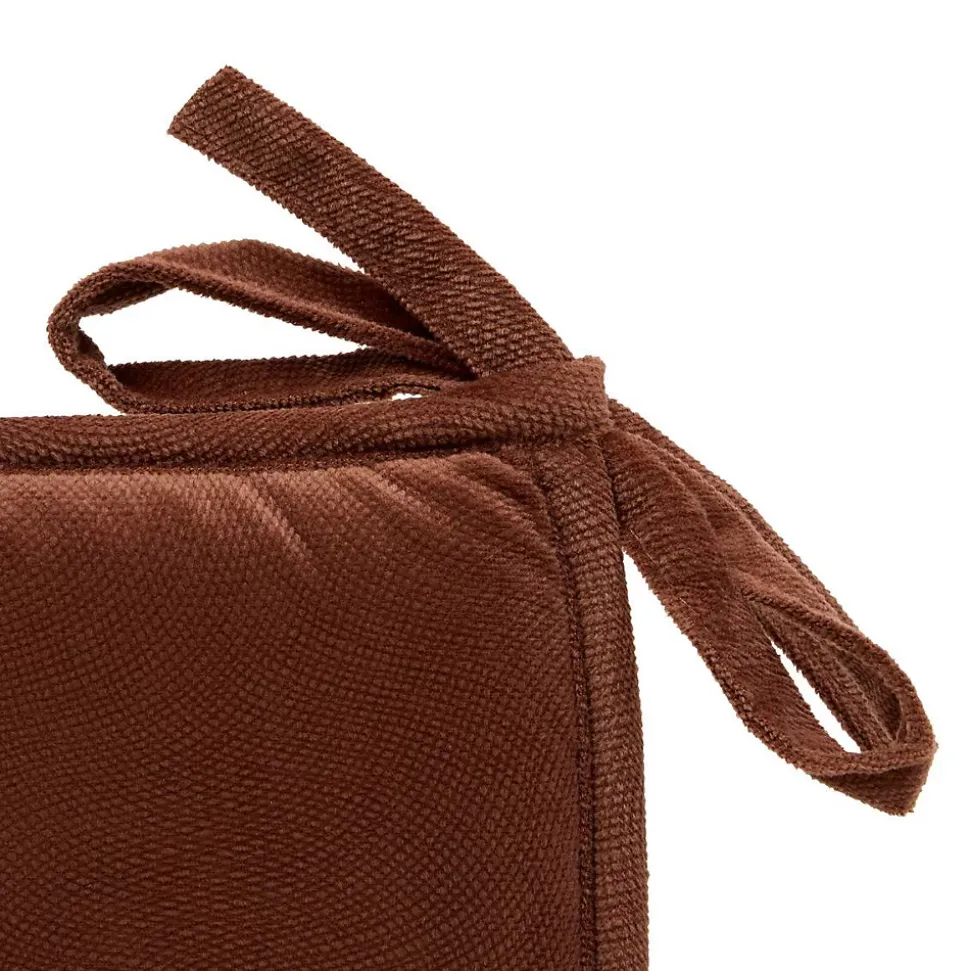 Galette de chaise Lilou marron tonka 38x38cm - Atmosphera