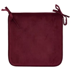 Galette de chaise Lilou rouge grenat 38x38cm - Atmosphera