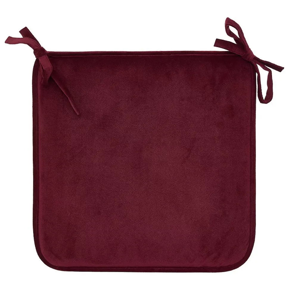 Galette de chaise Lilou rouge grenat 38x38cm - Atmosphera
