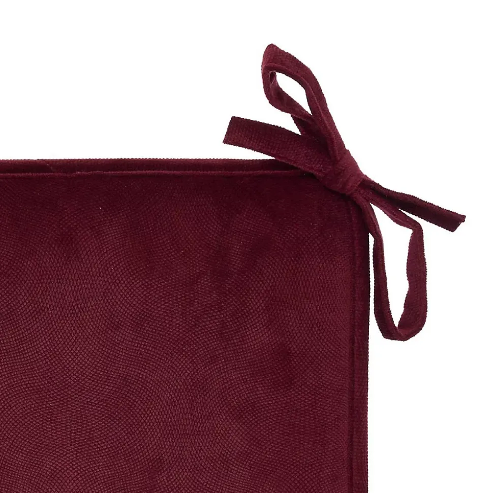 Galette de chaise Lilou rouge grenat 38x38cm - Atmosphera