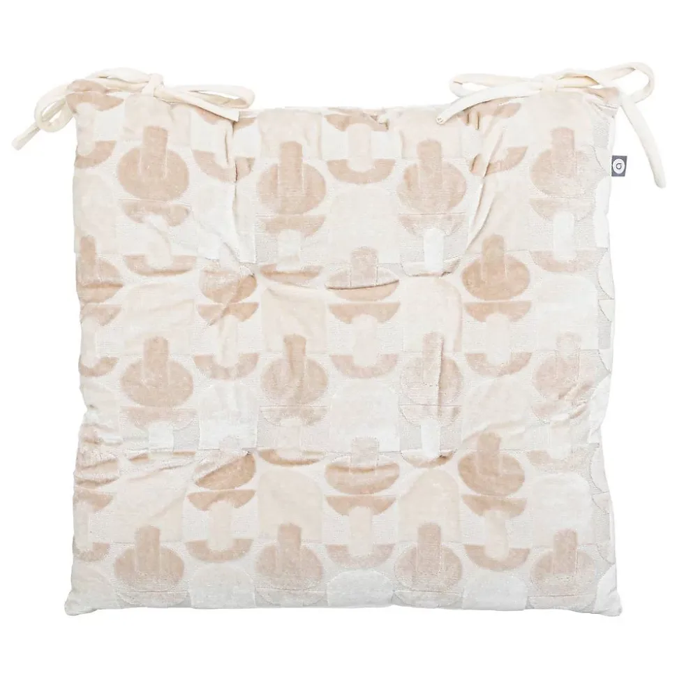 Galette de chaise Luna jacquard lin 38x38cm - Atmosphera