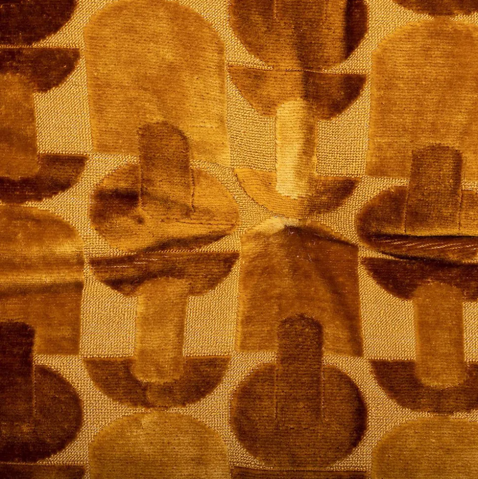 Galette de chaise Luna jacquard ocre 38x38cm - Atmosphera