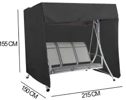 Garden Swing Cover Ferocity 215 x 150 x 155 cm Black 1 pc.