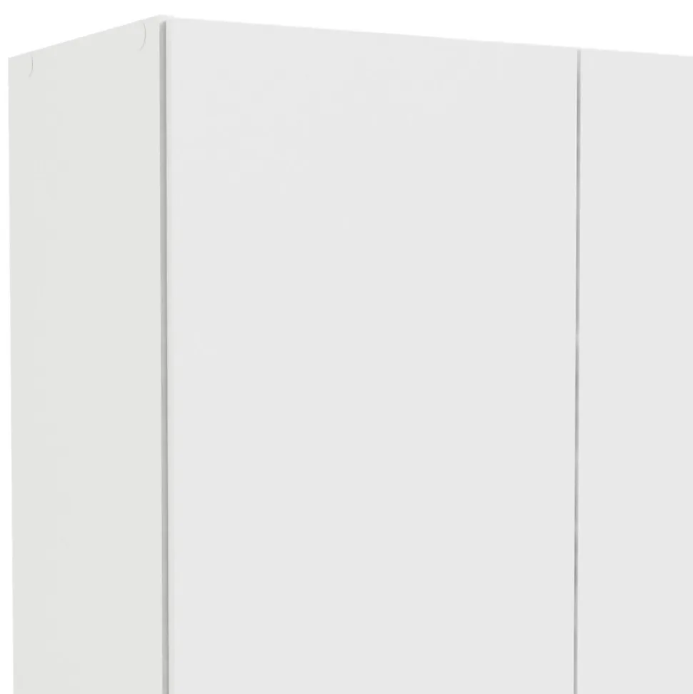 Garde-robe 2 portes Amylya, Meubles de chambre, Penderie de plain-pied, Placard à vêtements, 79x36 h170 cm, Blanc
