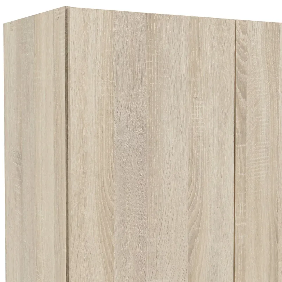 Garde-robe 2 portes Amylya, Meubles de chambre, Penderie de plain-pied, Placard à vêtements, 79x36 h170 cm, Chêne