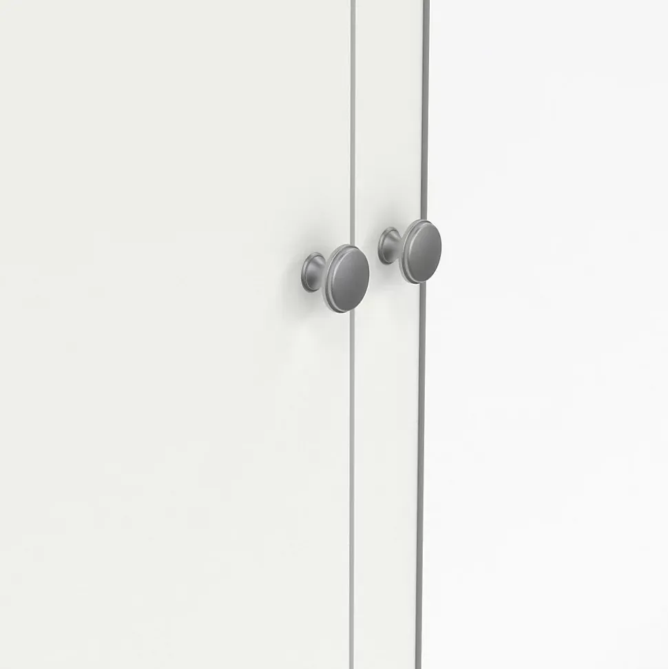 Garde-robe 3 portes Rufina, Meubles de chambre, Penderie de plain-pied, Placard à vêtements, 150x58 h199 cm, Blanc