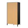 Garde-robe 2 portes Zagabria, Meubles de chambre, Penderie de plain-pied, Placard à vêtements, 102x58 h199 cm, Noir