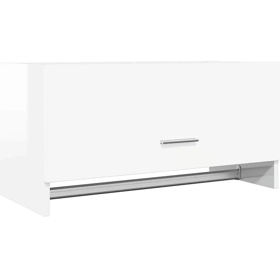 Garde-robe blanc brillant 70x32,5x35 cm bois d'ingénierie vidaXL