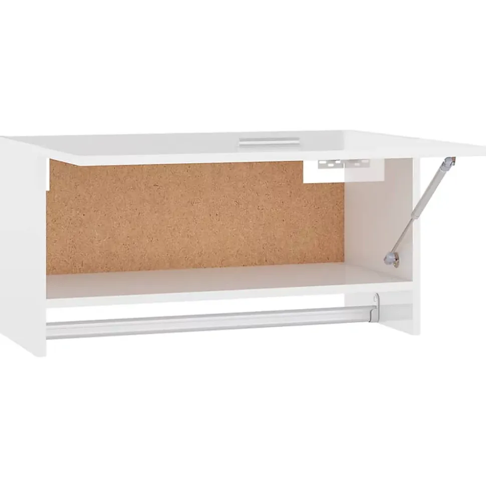 Garde-robe blanc brillant 70x32,5x35 cm bois d'ingénierie vidaXL