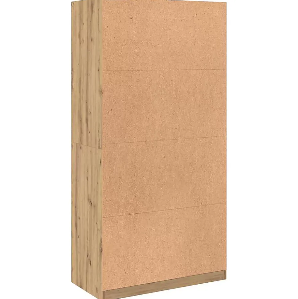 Garde-robe chêne artisanal 100x50x200 cm bois d'ingénierie vidaXL