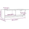 Garde-robe chêne sonoma 100x32,5x35 cm bois d'ingénierie vidaXL