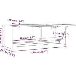 Garde-robe chêne sonoma 100x32,5x35 cm bois d'ingénierie vidaXL