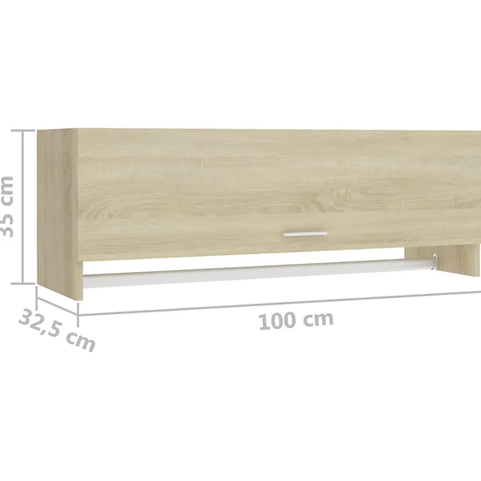 Garde-robe chêne sonoma 100x32,5x35 cm bois d'ingénierie vidaXL