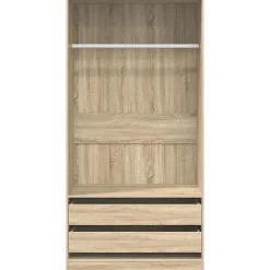 Garde-robe Chêne sonoma 100x50x200 cm Bois d'ingénierie vidaXL