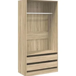 Garde-robe Chêne sonoma 100x50x200 cm Bois d'ingénierie vidaXL