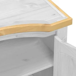 Garde-robe Corona blanc 194x52x186 cm bois de pin massif vidaXL