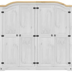 Garde-robe Corona blanc 194x52x186 cm bois de pin massif vidaXL