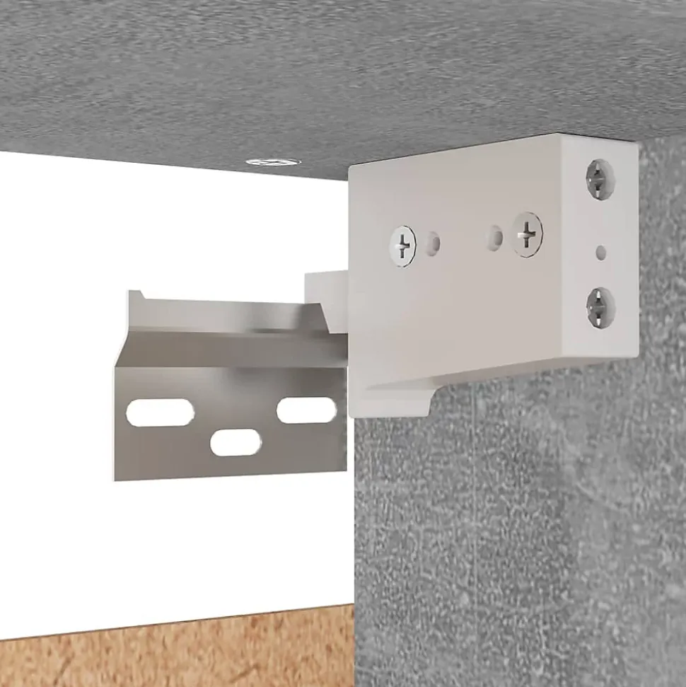 Garde-robe gris béton 70x32,5x35 cm bois d'ingénierie vidaXL