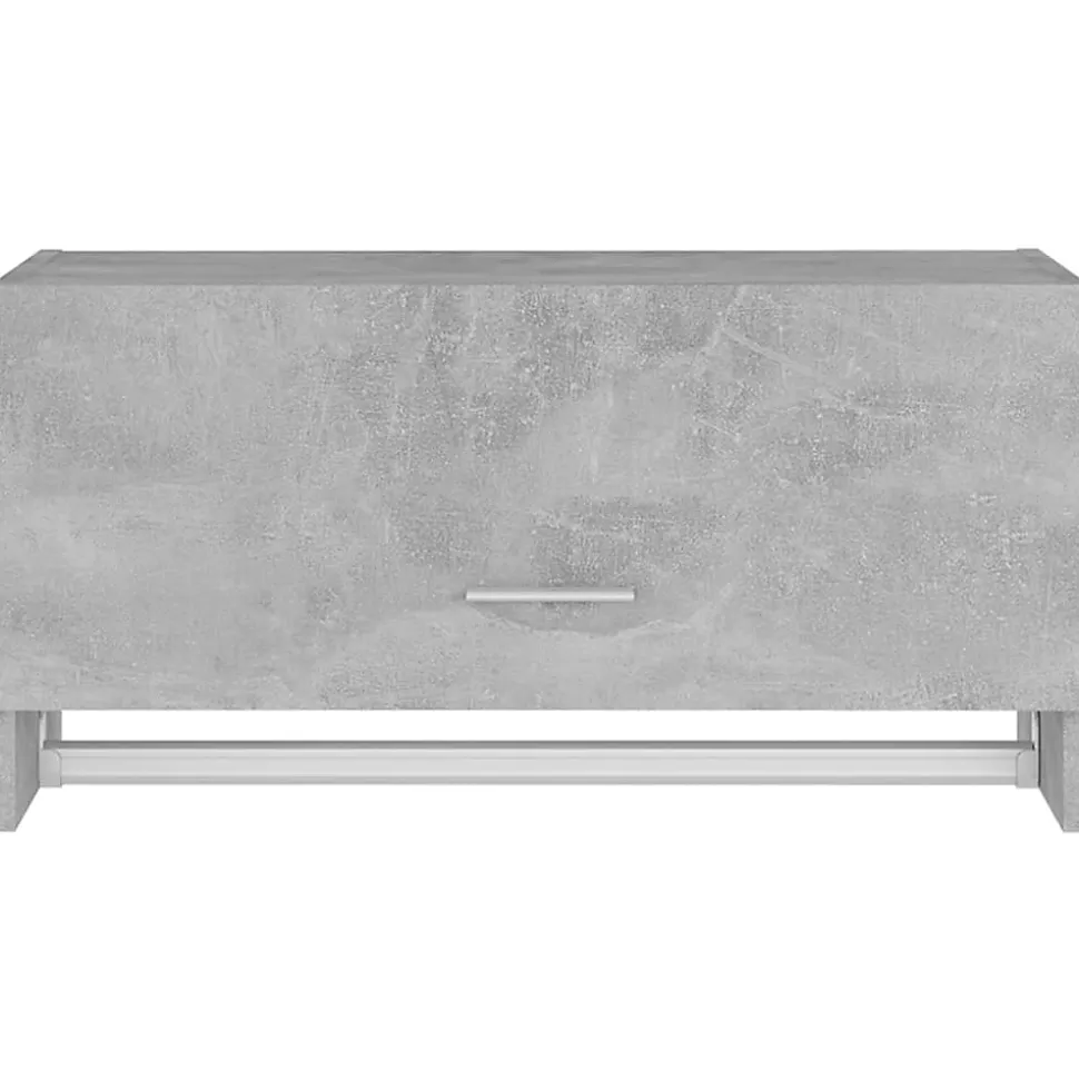 Garde-robe gris béton 70x32,5x35 cm bois d'ingénierie vidaXL
