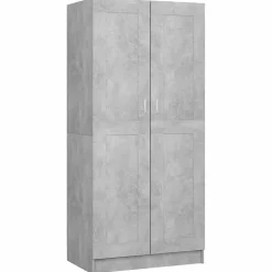 Garde-robe Gris béton 82,5x51,5x180 cm Aggloméré vidaXL